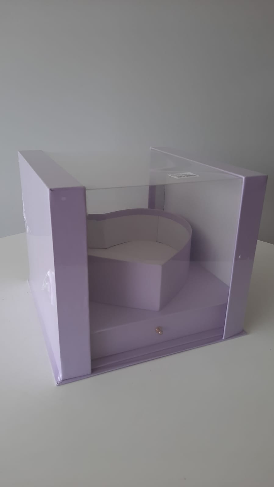 Коробка прозрачная Сердце 24*24*21см